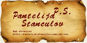 Pantelija Stančulov vizit kartica